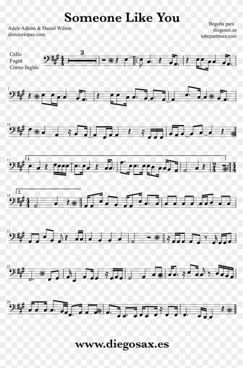 Piano Sheet Music Pdf Someone Like You Clipart #1864407