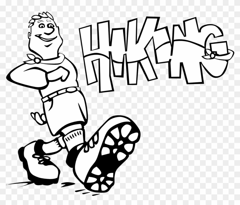 Hiking Black And White Images Hd Photo Clipart - Hiking Black And White - Png Download