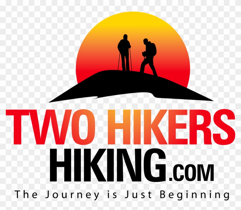 Two Hikers Hiking - Silhouette Clipart