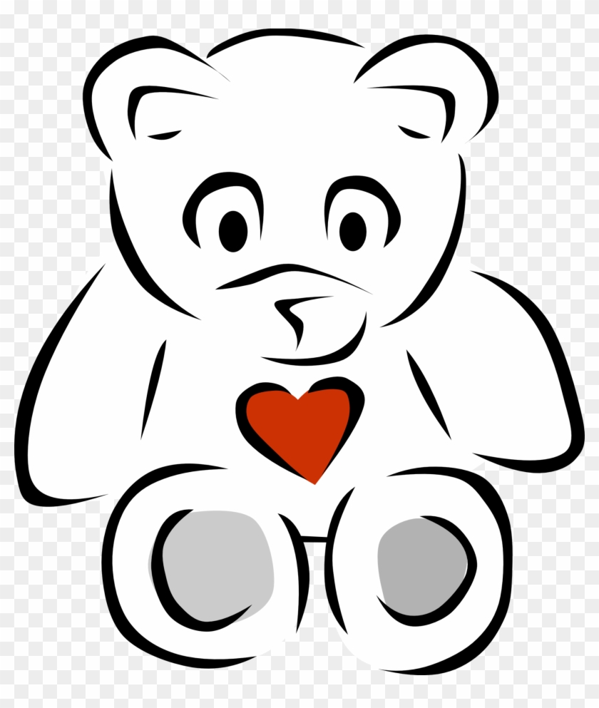 Teddy Bear Black And White Black And White Pictures - Teddy Bear Line Art Clipart #1865585