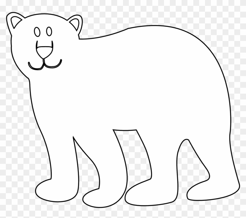 Polar Bear Black And White Clipart Collection - Png Download