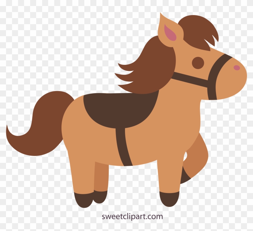 Cute Brown Horse 2 Clip Art Sweet Png - Pink Unicorn Clipart Transparent Png #1865776