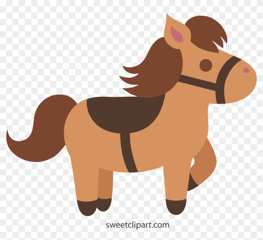 Cute Brown Horse 2 Clip Art Sweet Png - Pink Unicorn Clipart Transparent Png