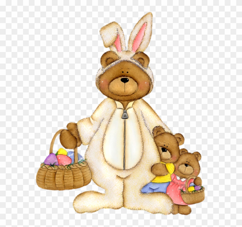 Easter Bear With Basket Png Picture - Easter Bears Transparent Clipart #1865934