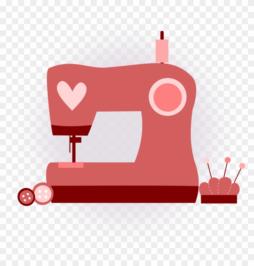Vector Download Inkscape Clip Art Rosa Coraz N Dise - Maquina De Costurar Desenho Png Transparent Png