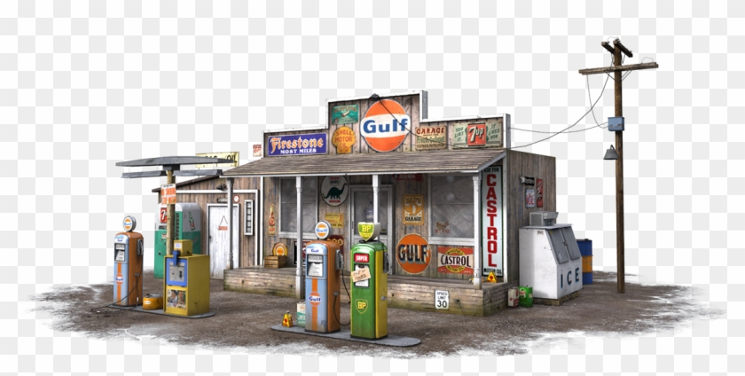 Old Gas Station Photos Clipart