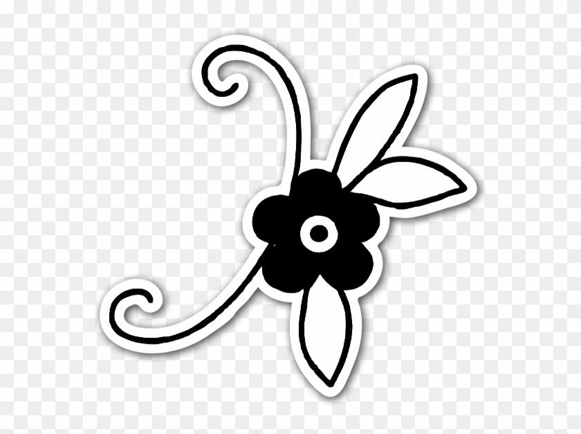Cute Black Flower Clipart #1866678