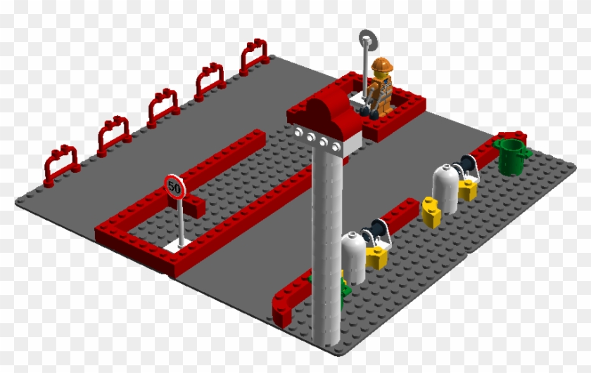 Simple Gas Station - Lego Clipart
