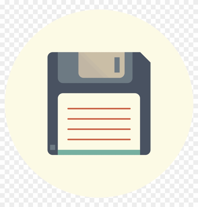 Disk, Download, Save Icon - Flat Design Save Icon Clipart