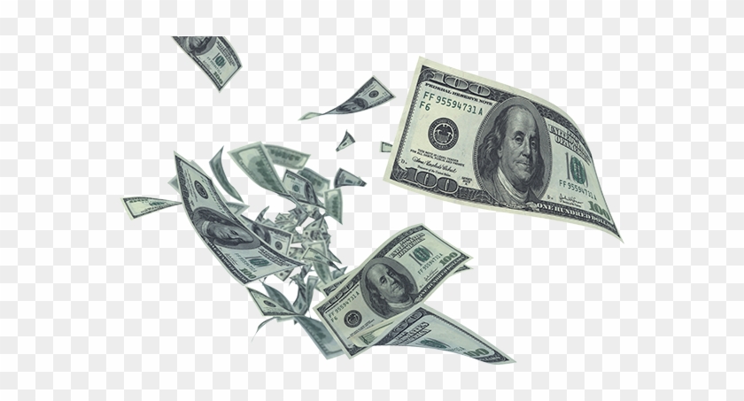 Money Flying - 100 Dollar Bill Clipart