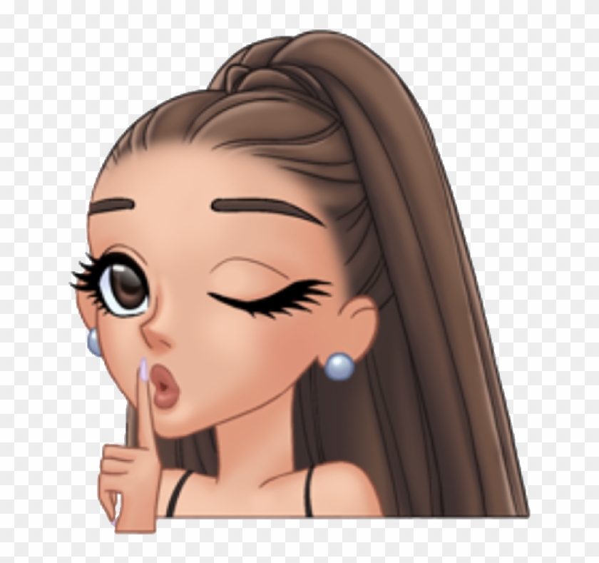 Arimoji Shh Secret Quiet Keepasecret Wink Cute Arianagr Clipart