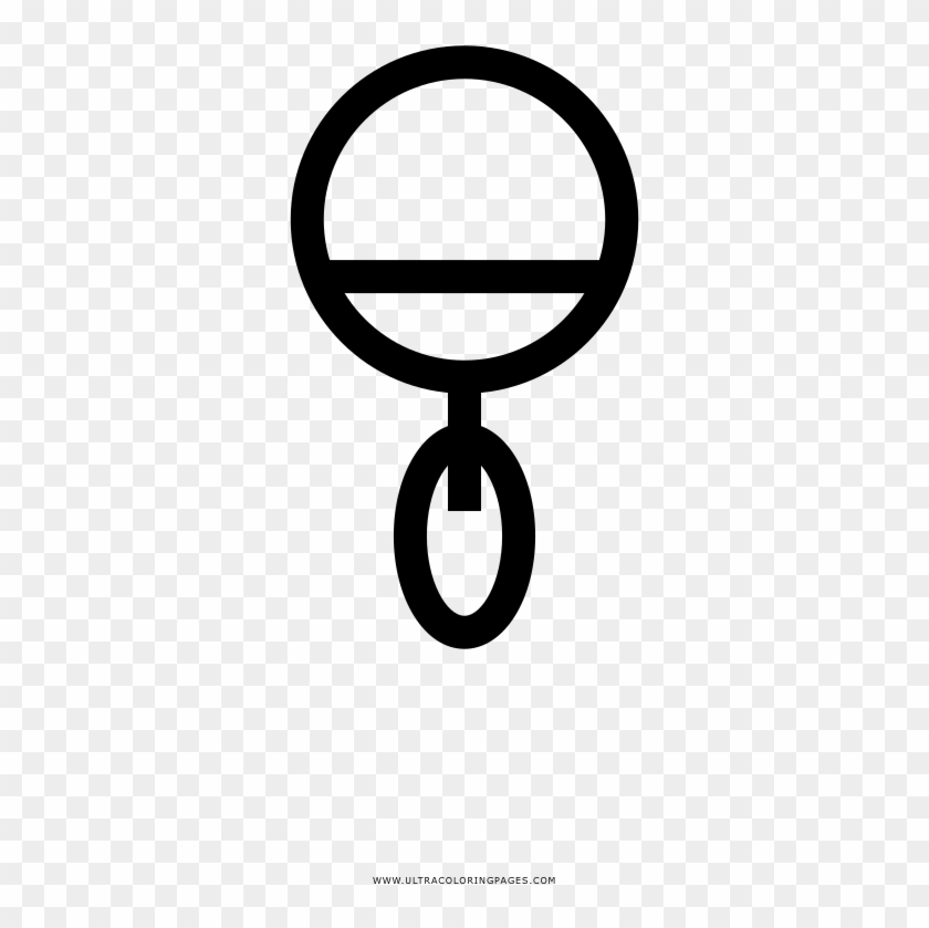 Baby Rattle Coloring Page Clipart