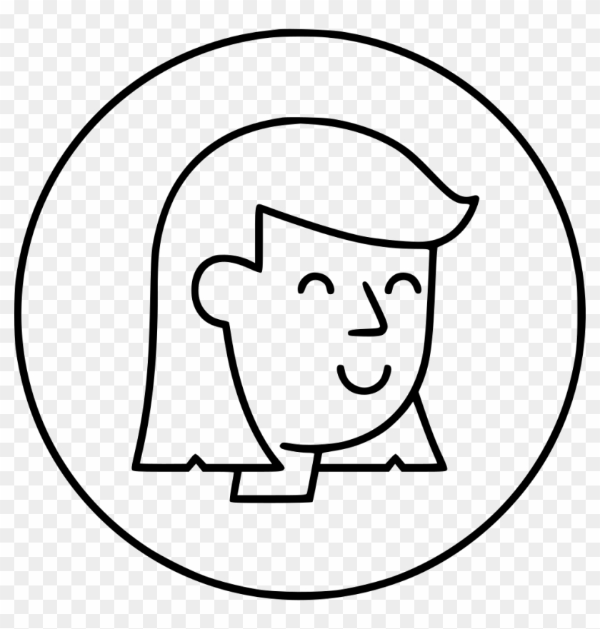 Face Woman Comments - Line Art Clipart