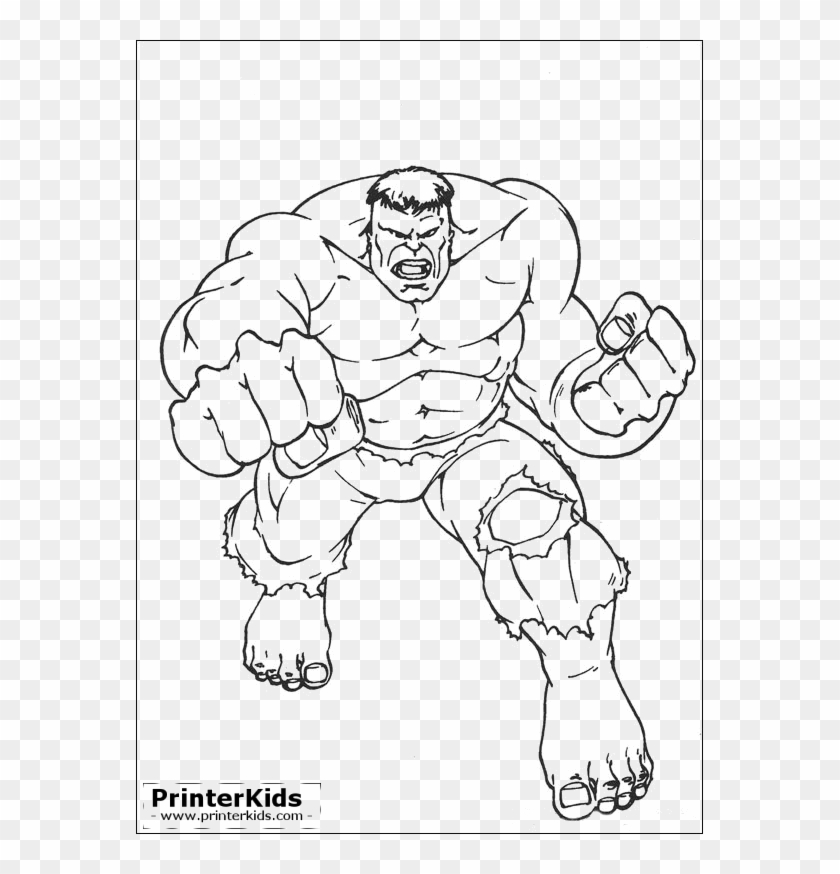 Avengers Hulk Coloring Pages Printable Clipart