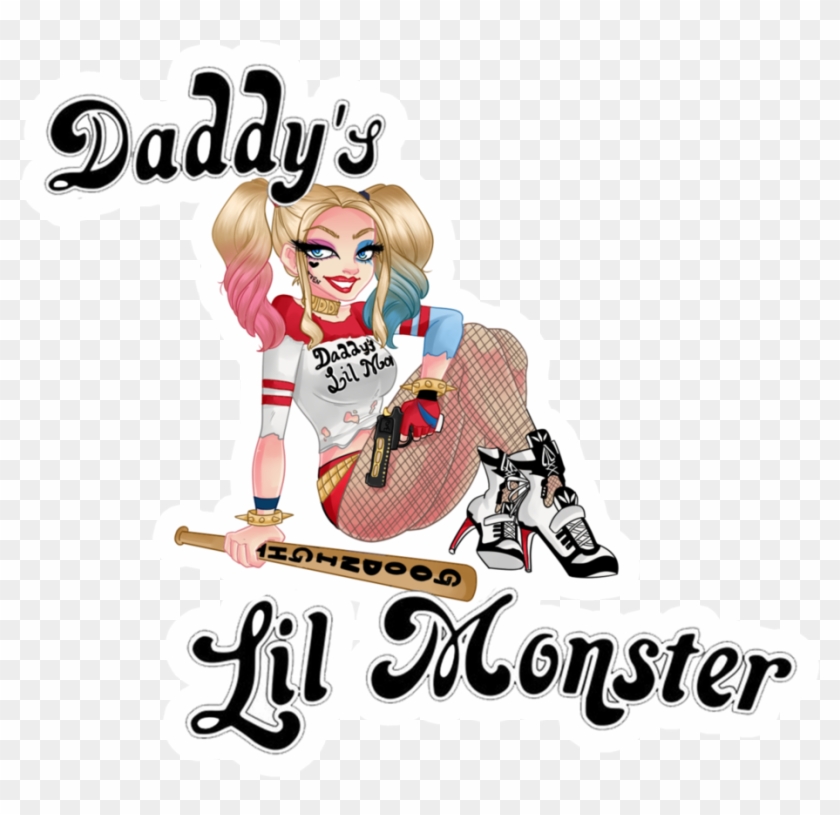 Harley Quinn Daddy S - Harley Quinn Daddy Little Monster Clipart #1868998