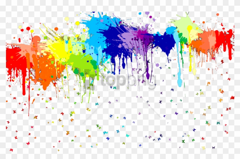 Free Png Colorful Paint Splatters Png Png Image With - Rainbow Paint Splatter Clipart #1869210