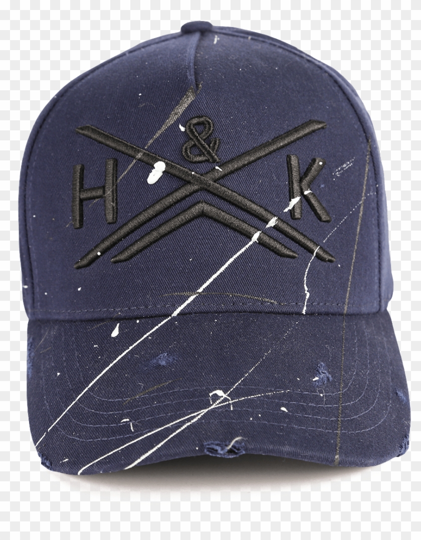 Navy Blue Paint Splatter Png - Baseball Cap Clipart #1869325