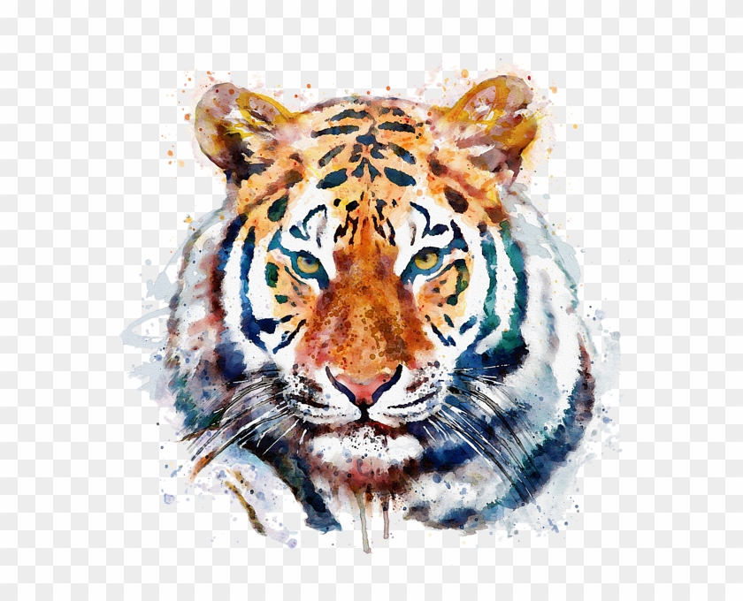 Bleed Area May Not Be Visible - Tiger Head Clipart