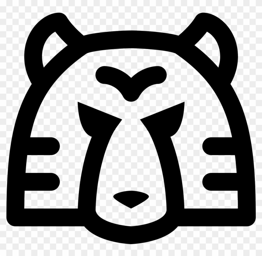 It's An Icon Of A Tiger Head Clipart #1869552