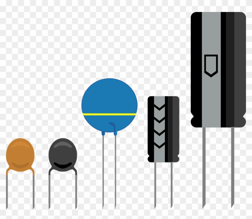 Electronic Png - Capacitor Clipart Transparent Png #1869555