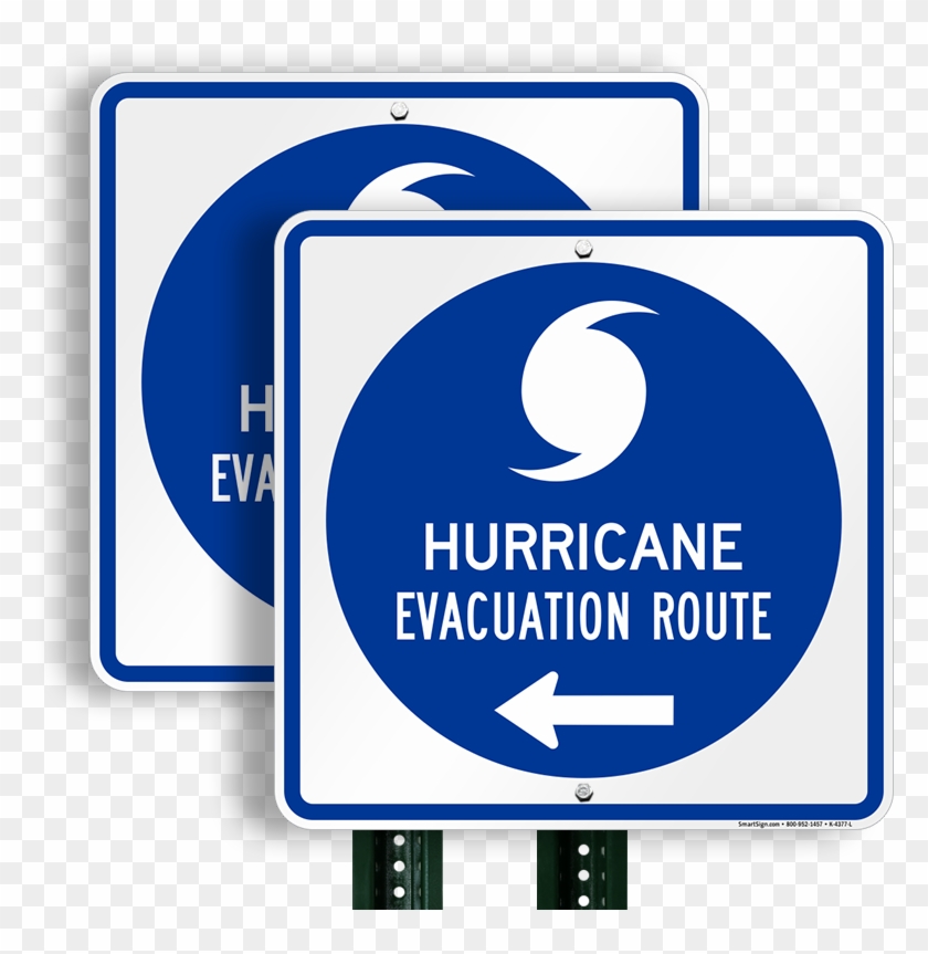 Hurricane Evacuation Route Left Arrow Sign Clipart #1870086