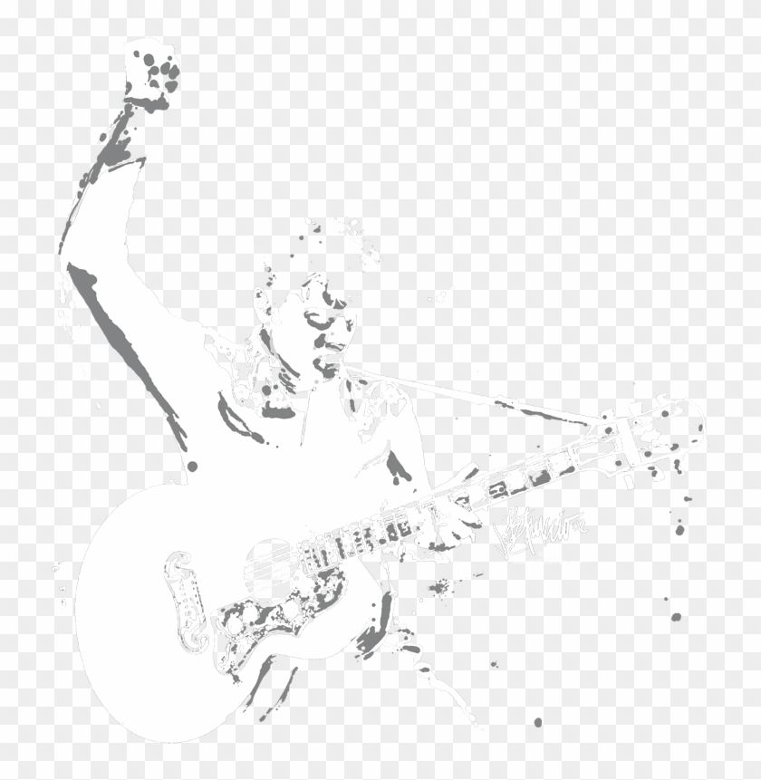 Elvis Presley Black And White Guitarman Youth T Shirt - Blue Suede Shoes Elvis Vinyl Clipart #1870420