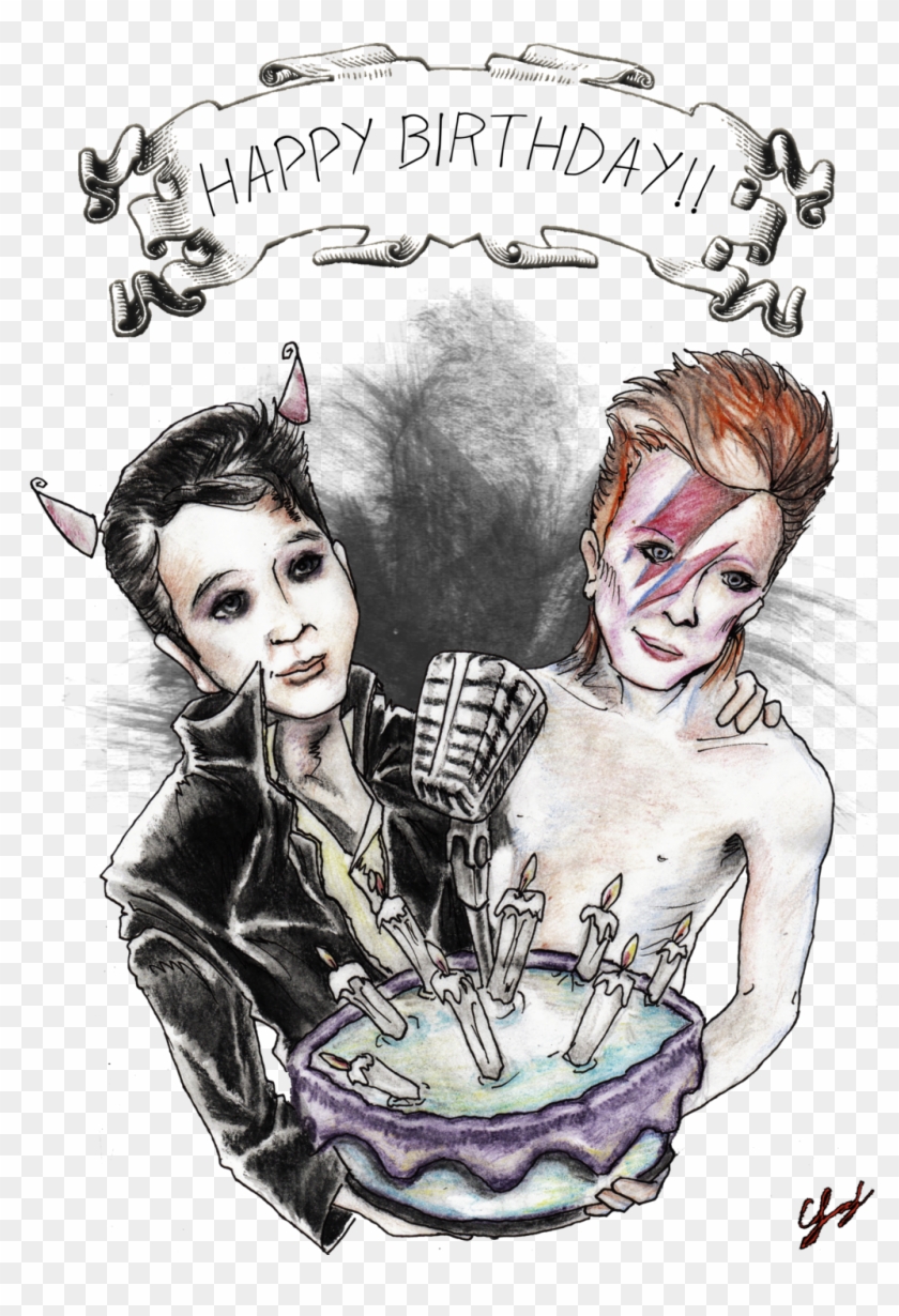 Happy Birthday Elvis Presley And David Bowie By Juanmaggot666 Clipart