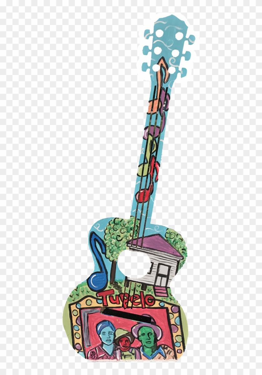 Colorful Metal Guitar At Elvis Presley Birthplace Clipart #1870734