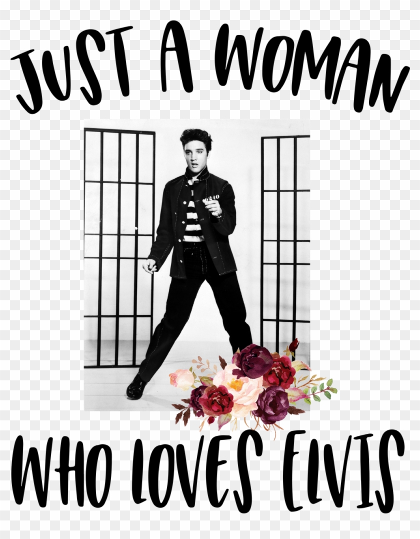 Just A Woman Who Loves Elvis Transfer - Elvis Jailhouse Rock Clipart #1871121