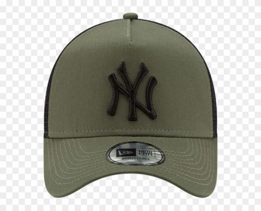 Ny Yankees New Era League Essential Olive Trucker Cap Clipart #1871930