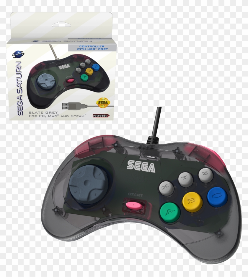 Sega Saturn 8-button Arcade Pad - Sega Saturn Clipart #1872478