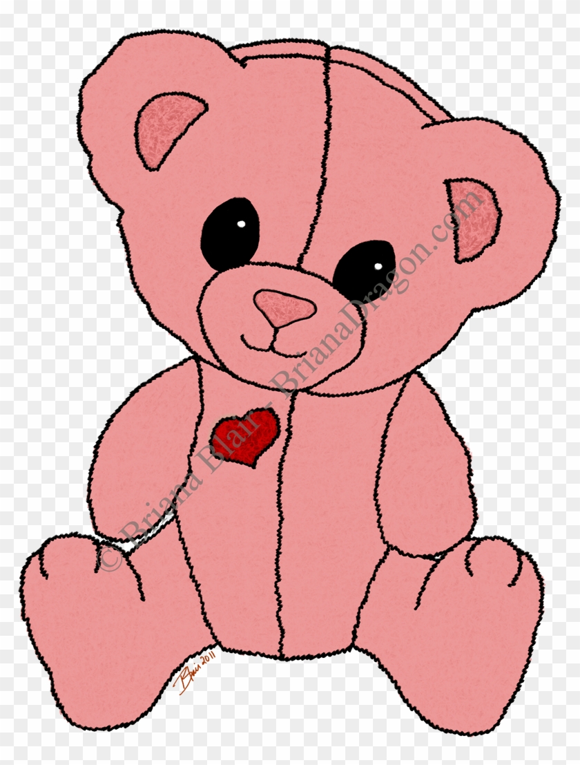 Cute And Happy Pink Teddy Bear By Brianadragon - Teddy Bear Clipart #1872999