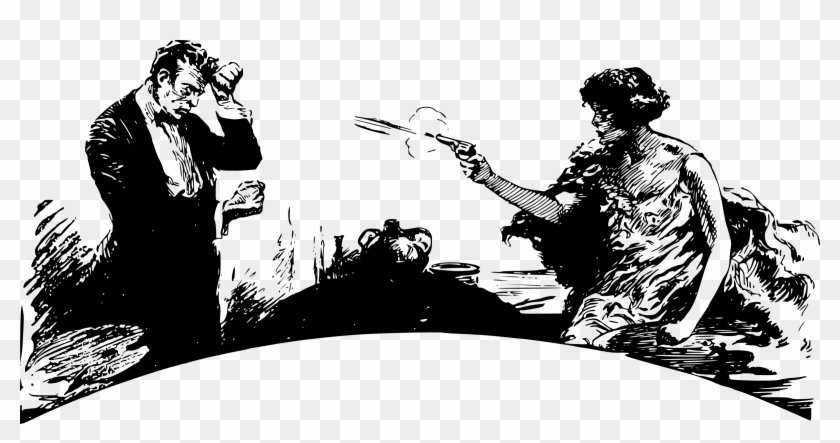 This Free Icons Png Design Of Killer Lady - Mulher Atirando Em Homem Clipart