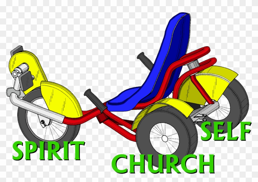 Tricycle - Recumbent Bicycle Clipart #1874469