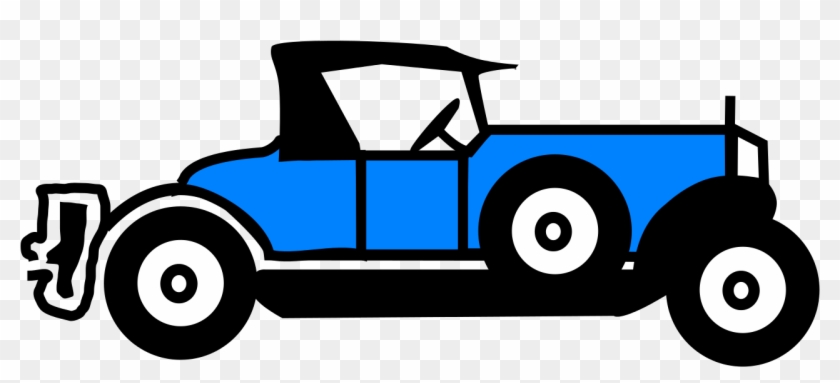Blue Old Car Clipart