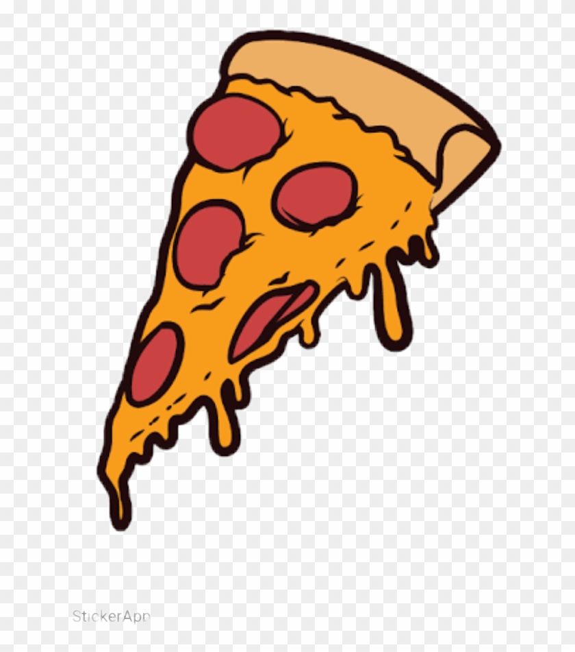 Tumblr Pizza - Cartoon Pizza Slice Png Clipart