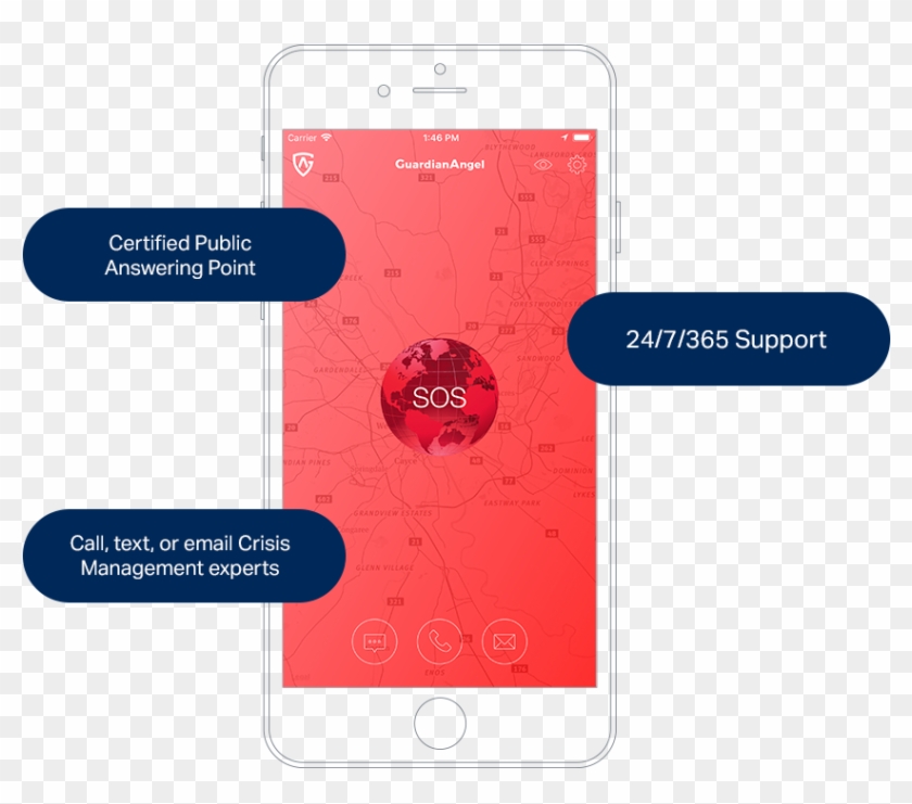 Guardianangel App Feature - Tigerswan Guardian Angel App Clipart