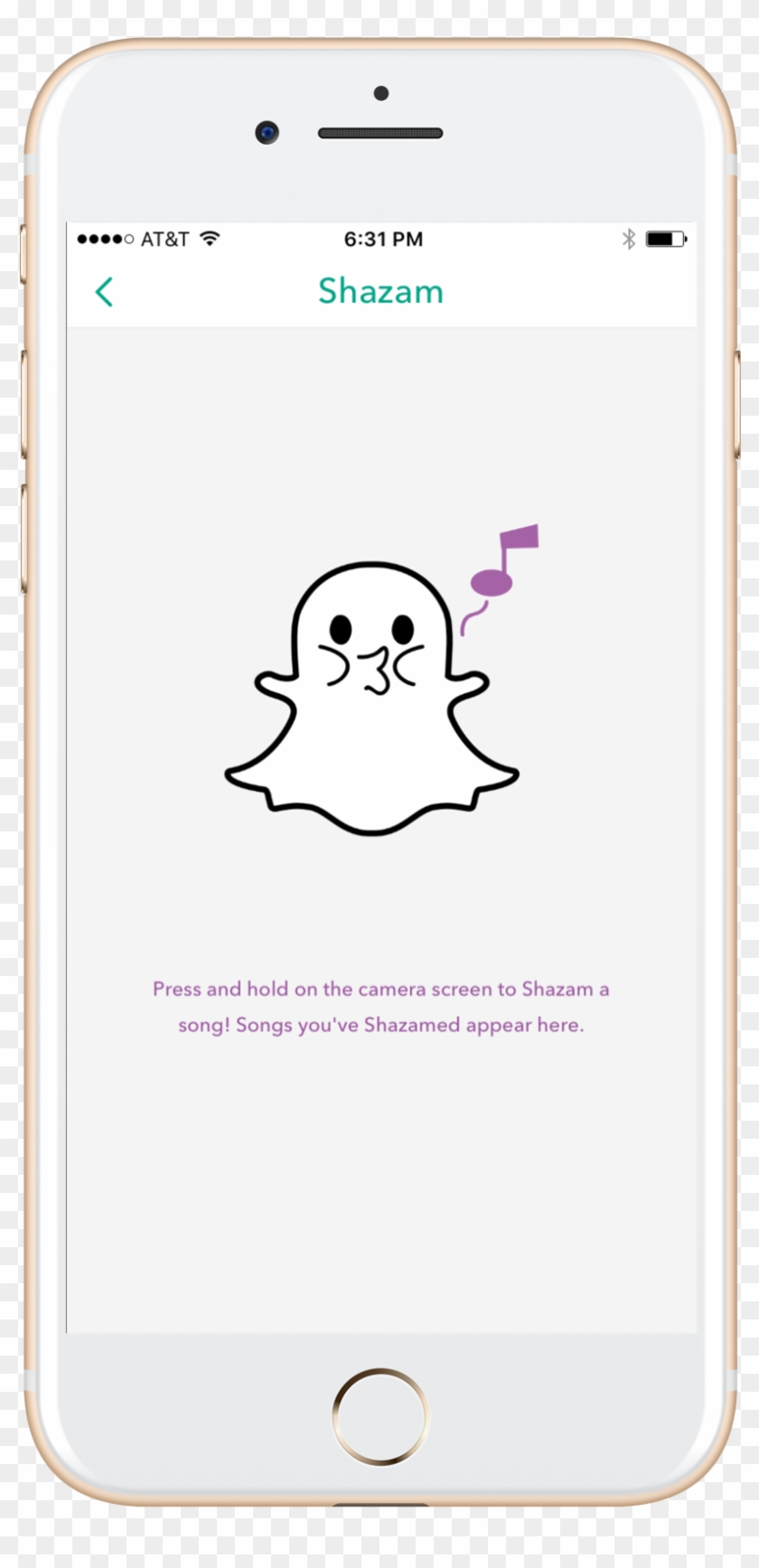 New Snapchat Update Shazam Feature - Iphone Clipart #1875760