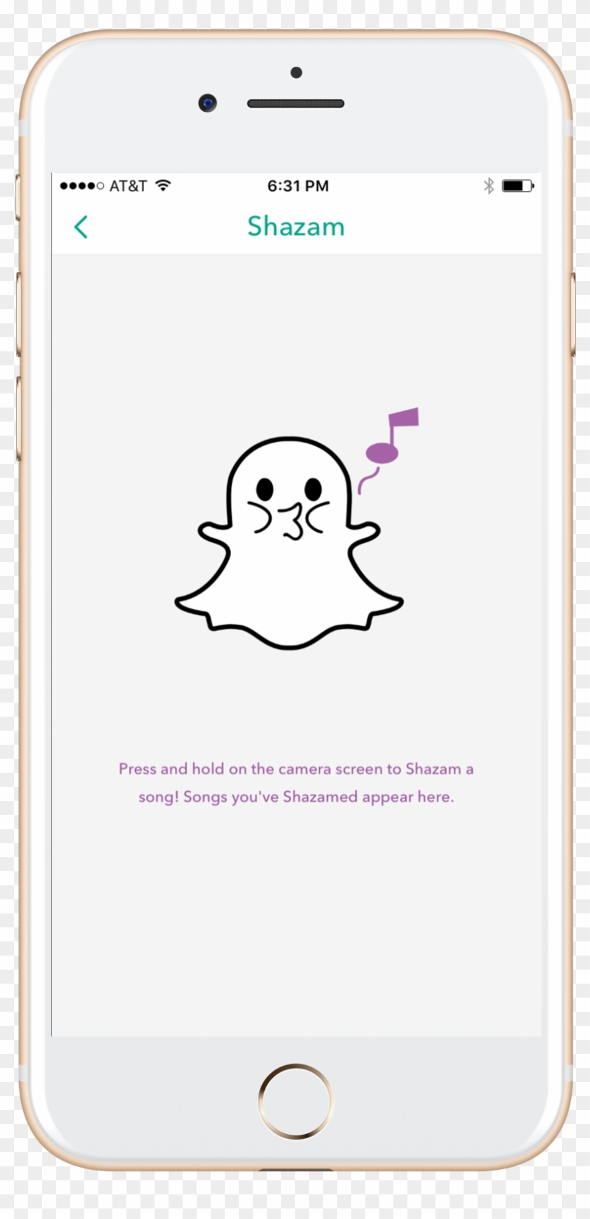 New Snapchat Update Shazam Feature - Iphone Clipart