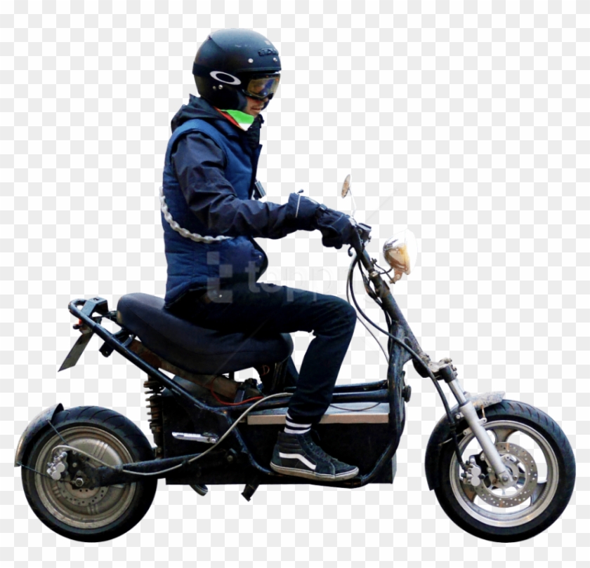 Free Png Download I Electric Scooter Png Images Background - Person On Motorcycle Png Clipart #1875993