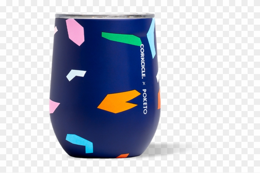 12oz Poketo Blue Confetti - Corkcicle Stemless Clipart