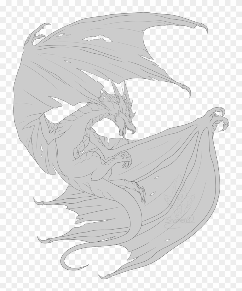 Scratch Drawing Dragon - Dragon Clipart #1876746