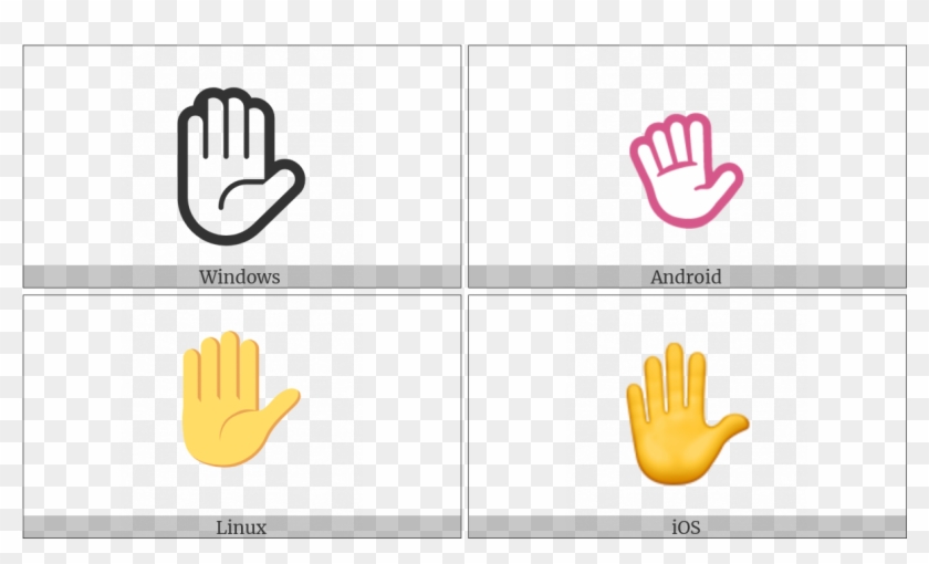 Raised Hand On Various Operating Systems - Illustration Clipart