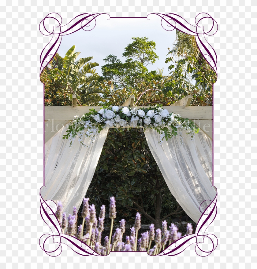 White Rose, Peony & Baby's Breath Arbor / Arch / Table - Flower Bouquet Clipart
