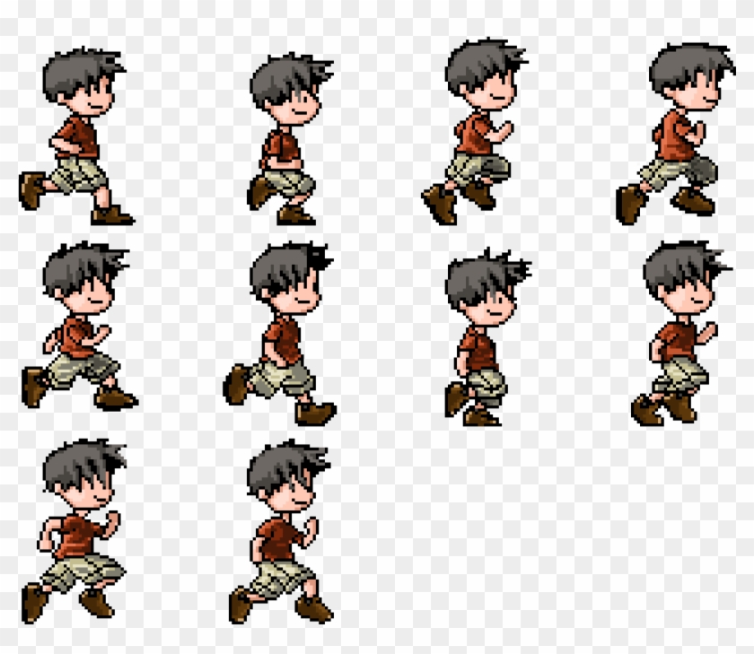 Sprite Sheet For A Custom Generated Avatar As Used - Child Sprite Sheet Clipart #1877811