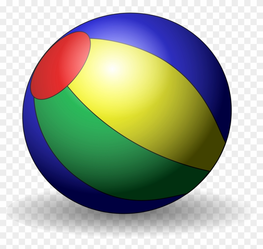 Beach Ball Onlinelabels Clip Art Beachball - Png Download