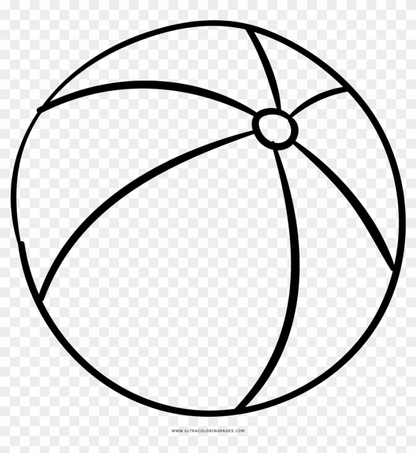 Beach Ball Coloring Page Clipart #1879005