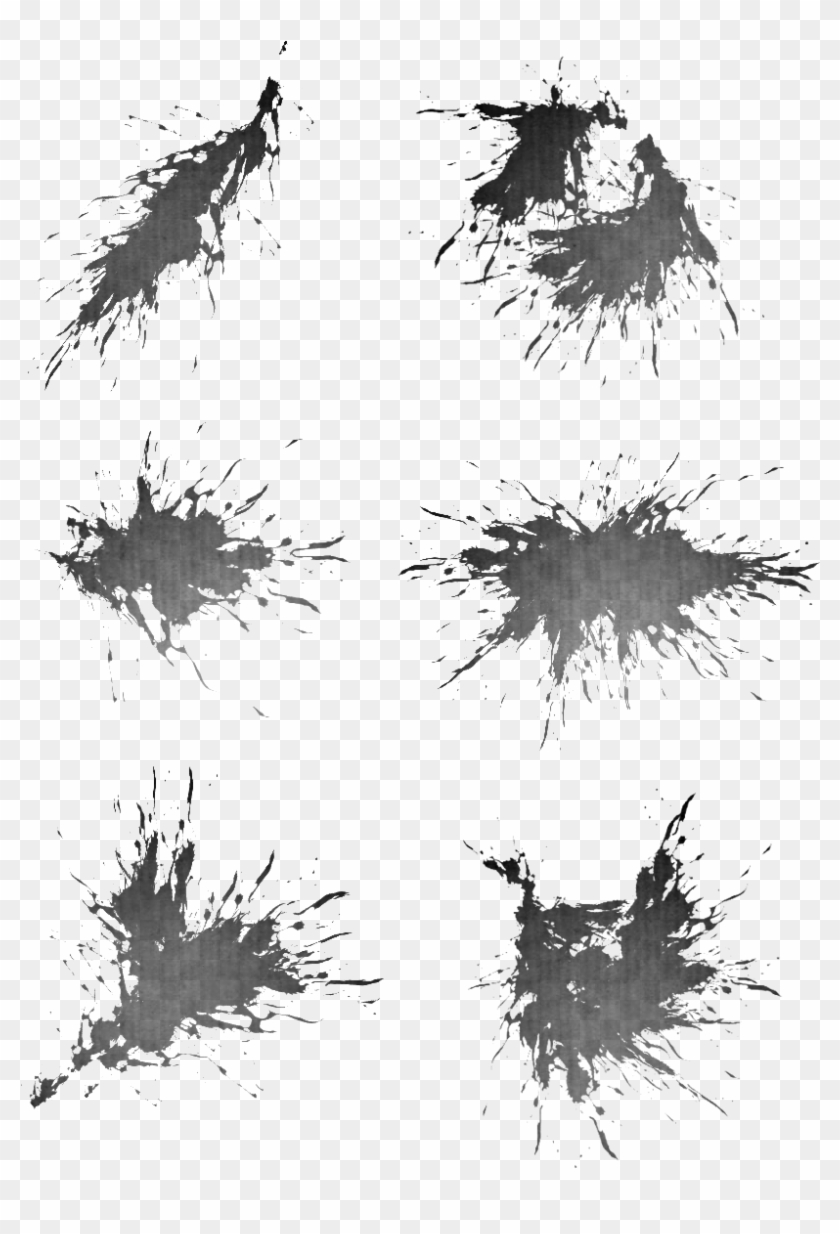 Ancient Style Splashing Ink Dot Png And Psd - Reflection Clipart
