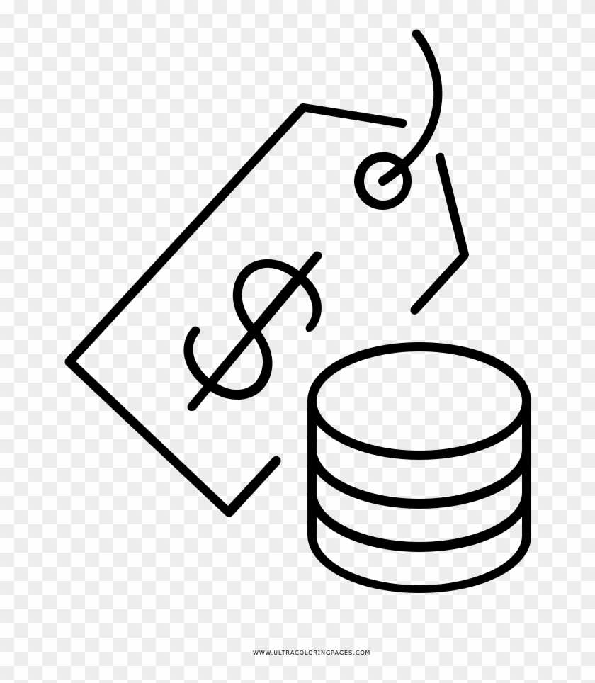 Etiqueta De Precio Página Para Colorear - Line Art Clipart
