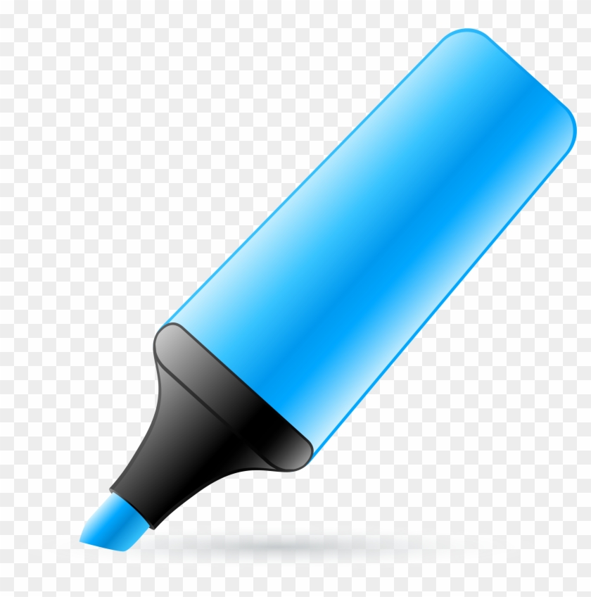 Highlighter Cliparts - Blue Highlighter Clipart Transparent Background - Png Download